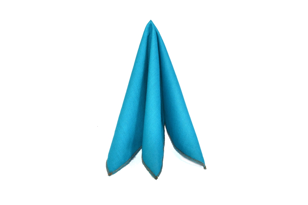 blaues türkises einstecktuch