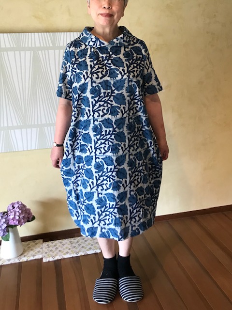 インド綿のコクーンワンピース 服工房