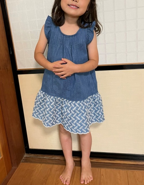 子供デニムワンピース 服工房 子供デニムワンピース 服工房