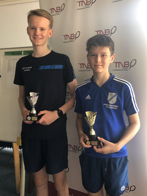 Justus Gerke (l.) 2.Platz RM U14  Sommer 2022