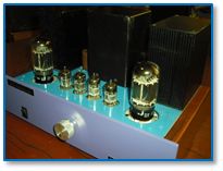 中・高音再生用・PA：DCS-7343 5998A Twin-Triode PP, Finmet OPT, Po:12W, fレンジ：35Hz～150KHz, No-NFB