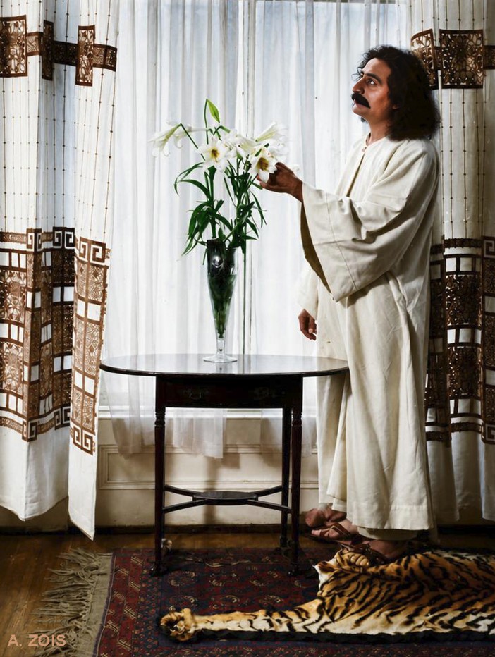 1932 : Meher Baba in the Davy's home, Kensingtob, London. Image rendition by Anthony Zois. BP