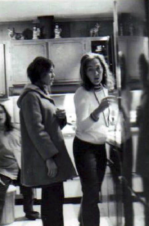 Half of Leslie Ott in this photo, also, Hana Debbie Peterson and Phyllis Ott in her kitchen, probably around 1973 - Courtesy of Susan White.