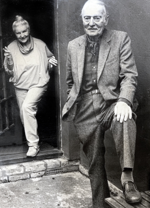 Tom and Dorothy at their home in Oxfordshire. Image courtesy of Laurie Kaye.