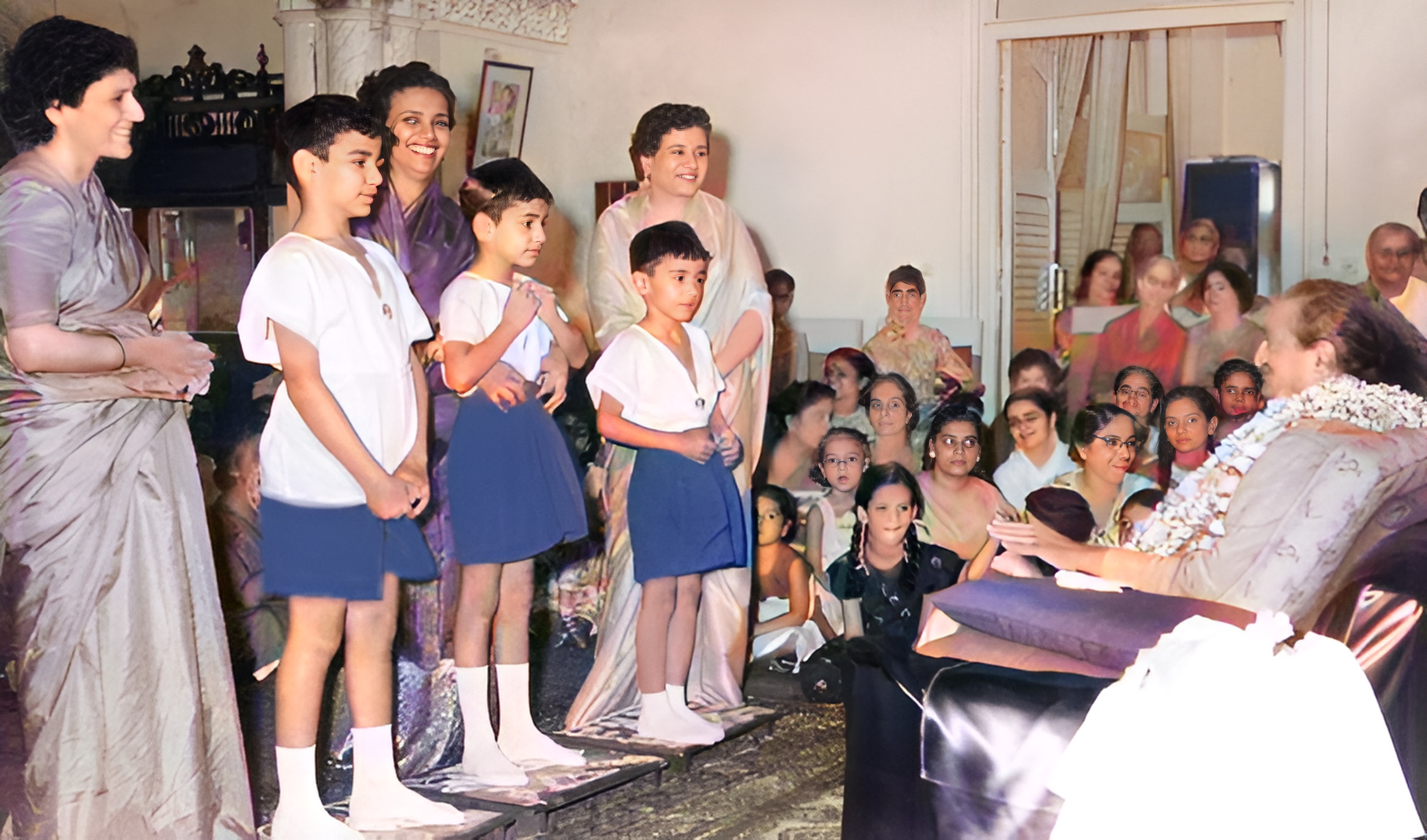 Monday morning, 16 May 1960, Guruprasad, Poona, India. Image courtesy of MN Publ. Image colourized by Anthony Zois.
