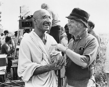 Director Sir Richard Attenborough & Ben Kinsley as Gandhi