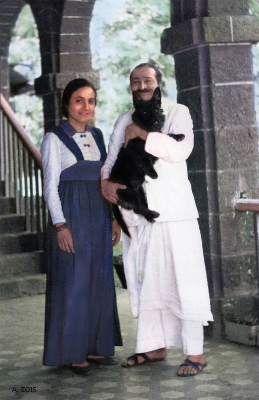   Meher Baba & Mehera Irani, India. Image rendered by Anthony Zois.