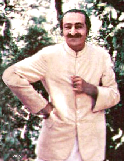 1952 : Meher Baba at the Meher Center, Myrtle Beach, SC. Image edited by Anthony Zois.