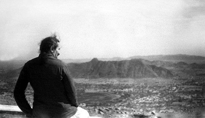 18th Feb. 1939 - Meher Baba at Taragarh Hill, Ajmer, India. Photo taken by Hedi Mertens