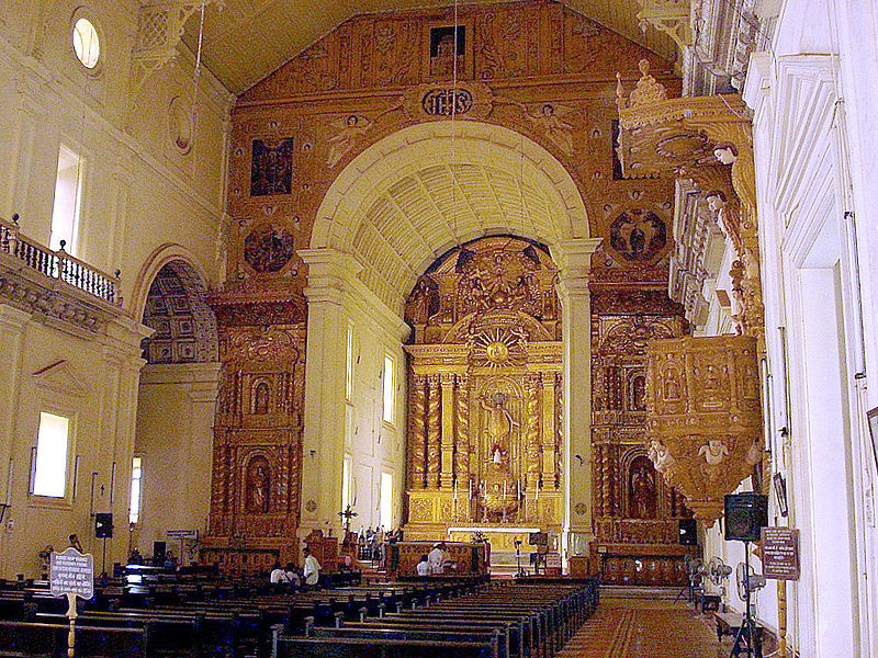 Interior view towards altar