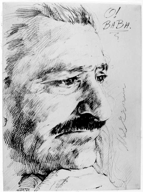 This is the drawing that Baba signed on the side of the page.