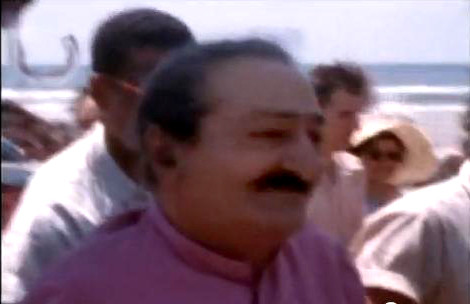 Meher Baba on the beach at the Meher Spiritual Centre,Myrtle Beach, S.C.