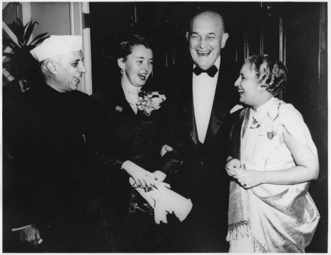 1949 : Prime Minister Nehru of India visit to the US with Mr & Mrs. Louis Johnson & Nehru's sister Madame Pandit