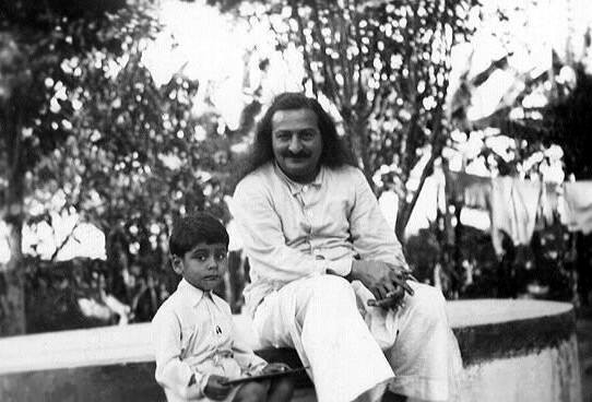 Meherwan Jessawala as a child with Meher Baba