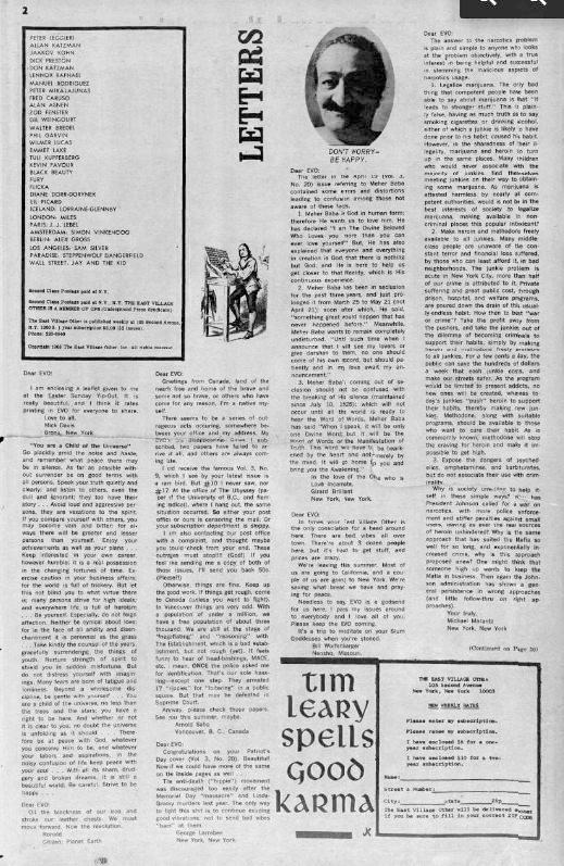 East Village other, May'68 p.2