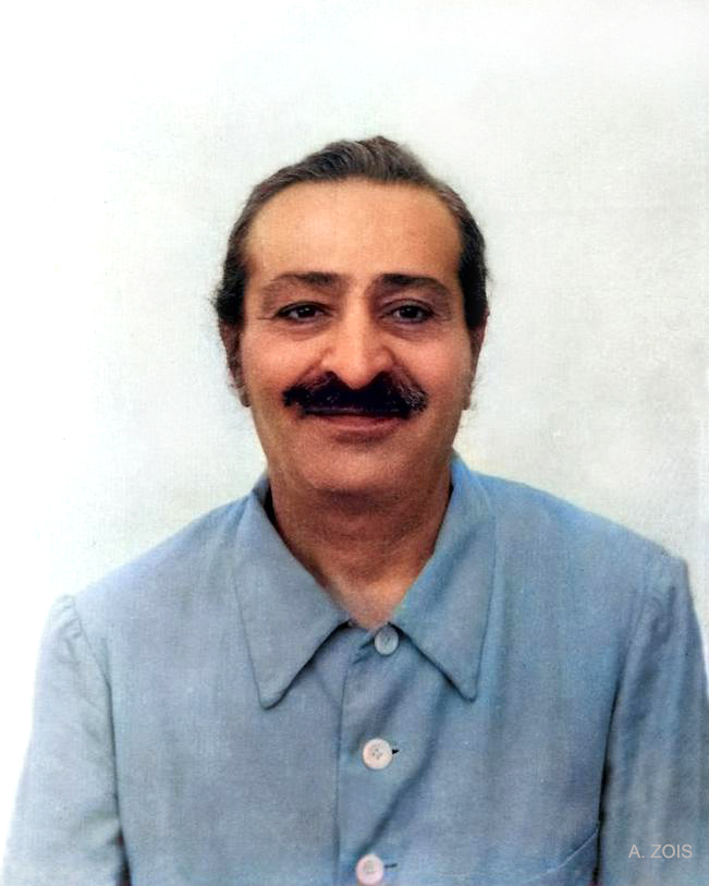  1932 : Meher Baba in Los Angeles. Image colourized by Anthony Zois.