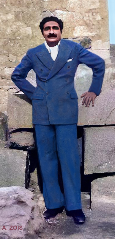 This is how Meher Baba would have looked like during his visit to Madrid. The photo was taken at Sakkara, Egypt in Dec 1932. Image rendered by Anthony Zois.