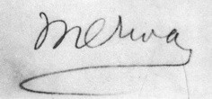 Meher Baba signed his name "Merwan"
