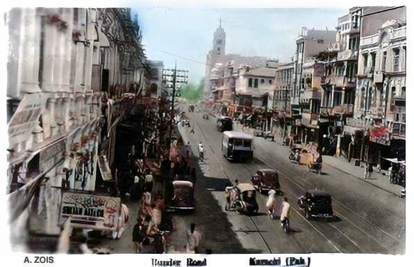 Bunder Road, Karachi. Image rendering by Anthony Zois.