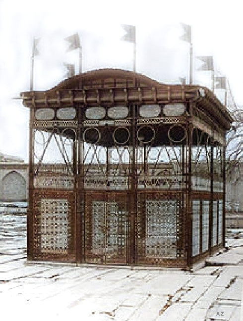 1913 - Hafiz's Tomb / Shrine. Image colourized by Anthony Zois.