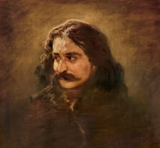 Meher Baba. Photo of painting taken by Greg Butler.