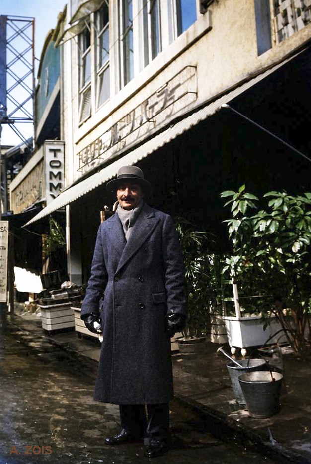 1932 : Meher Baba at London's Chinatown. Image rendition by Anthony Zois. BP