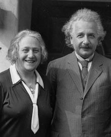 Albert Einstein & his 2nd wife Elsa in 1919. They were first cousins.