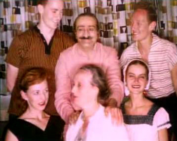 1956 ; [ top ]( l - r ) - Tex Hightower, Baba, Peter Saul [ bottom ] Bunty Kelly, Margaret Craske & Marie Adair