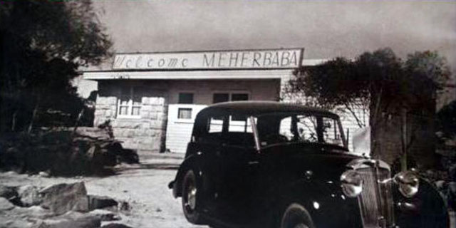 Meher House, Beacon Hill, Sydney - 1956 . This is the Austin car that Bill LePage drove Baba around Sydney.