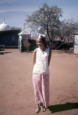 Sonja at Upper Meherabad, India in 1971.