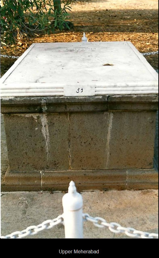 Nonny's grave at Upper Meherabad, India. Photo taken by Anthony Zois in 1975.