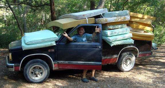 Mattress man at the Center working hard !