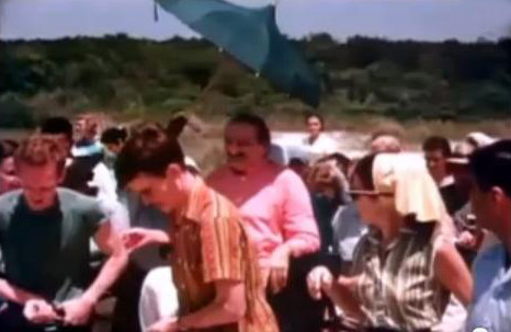 1956 ; Myrtle Beach, SC. - Tex wearing brown stripe shirt