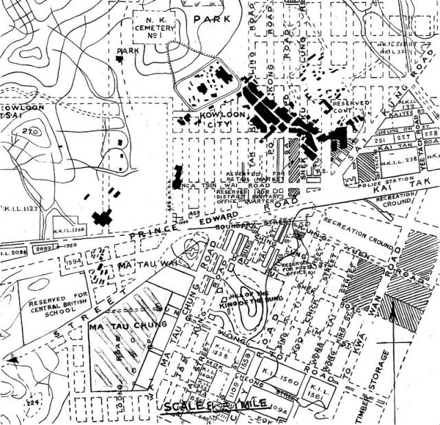 1930s Kowloon City Street Map