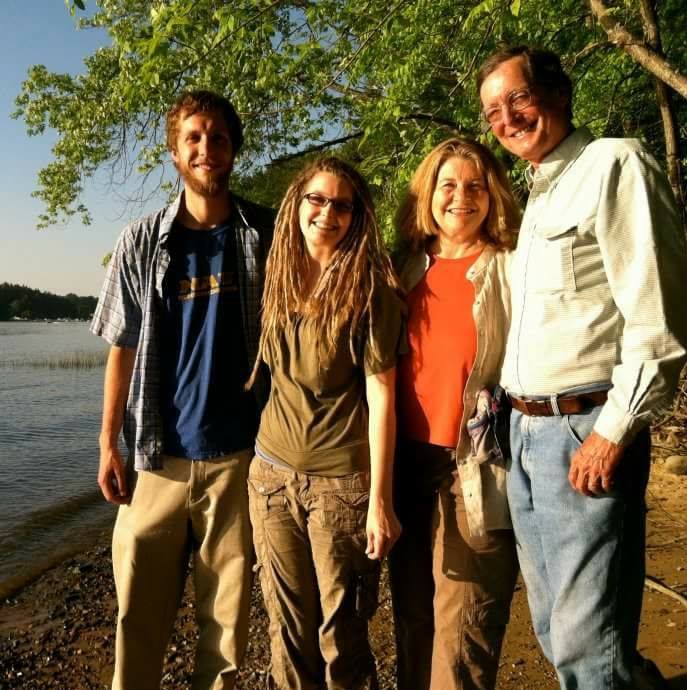 Liz with her family.