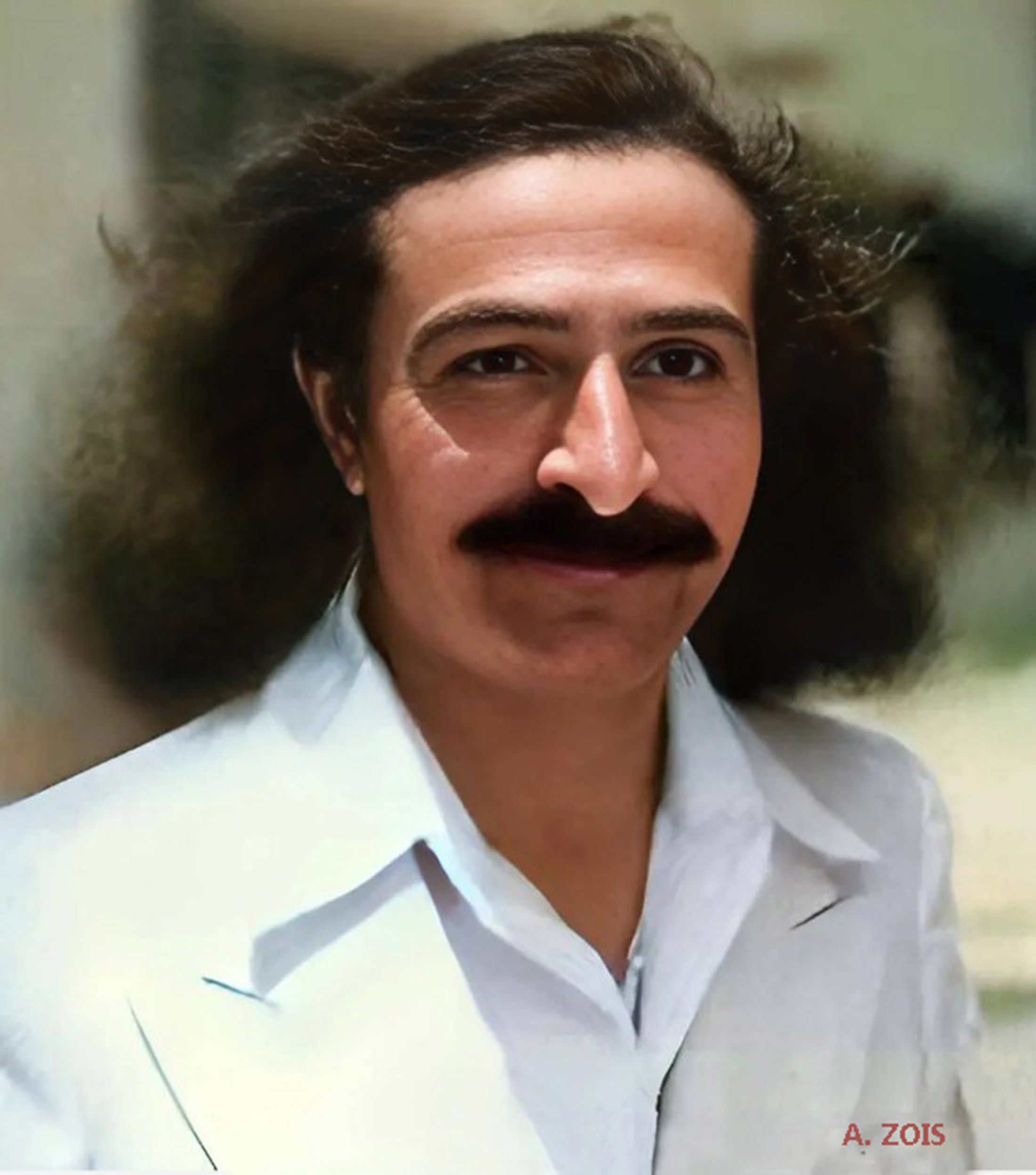 Meher Baba at the Paramount Studios in Hollywood, Los Angeles, CA. Either May 31st or June 2nd 1932. Cropped image & image colourized by Anthony Zois.