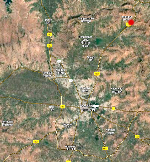Imampur is marked in red on the map.