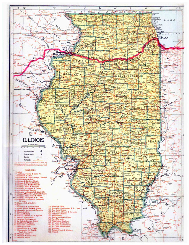 1932 : Illinois State Rail Routes