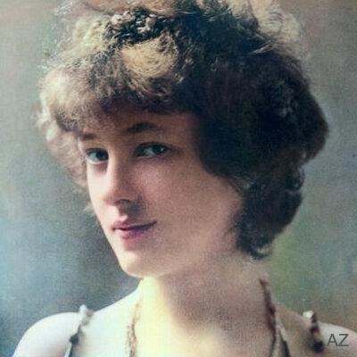 Mary Astor Paul. Image colourization by Anthony Zois.