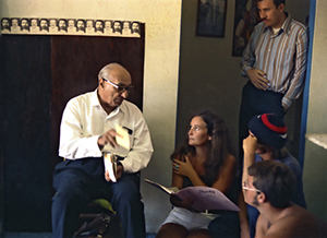 Sarosh Irani giving a talk to the local group in the early 1970s.