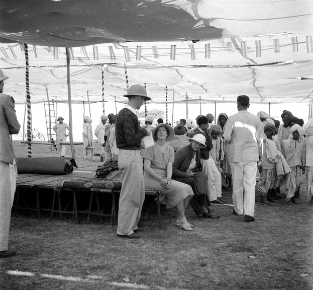 MSI Collection - 1937- Nasik, India  ; Sam Cohen (centre), Jean Adriel & Ruano (white hat)