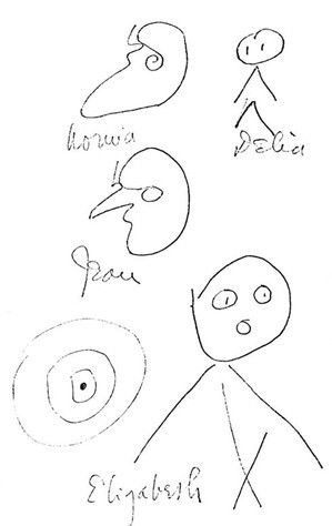 Awakener ; Vol.13 No 3 & 4 - Drawings by Baba of women disciples (names are not in His writing)