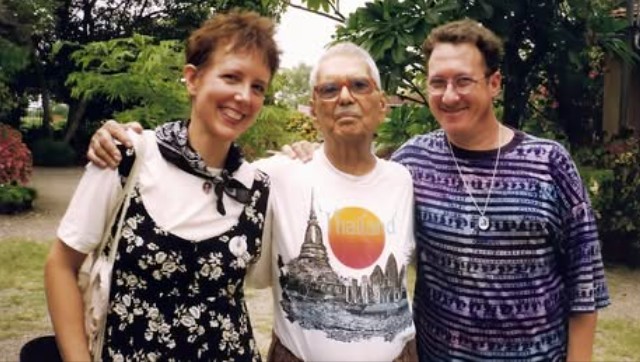 Pam, Danny and Eruch Jessawala in Meherazad, India.