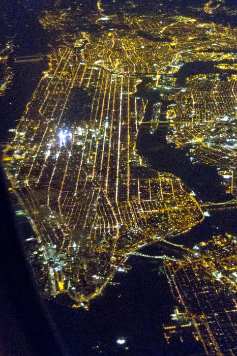The bright spot middle-left is Times Square