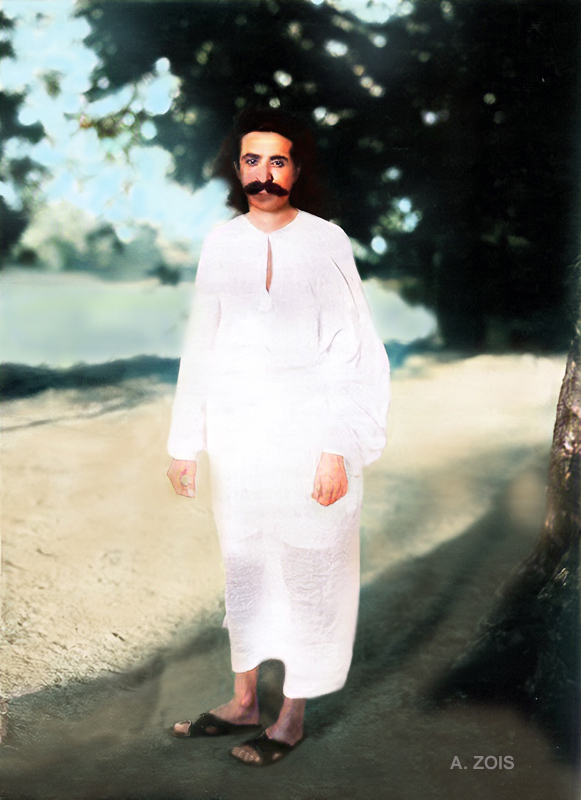86.  1928 - Meher Baba beside the Pravara River in Toka, India 