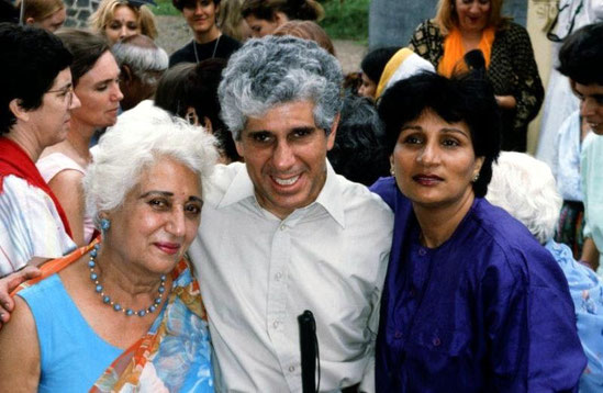 Amrit ( far right ) with her husband Dara & Katie Irani in India.