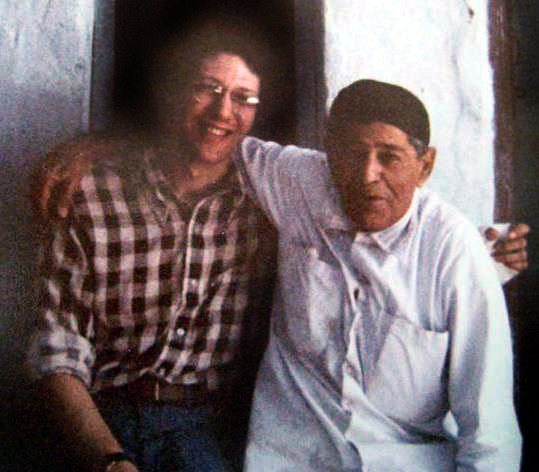 Eric with Jal S Irani in front of The National Hotel in Pune, 1979