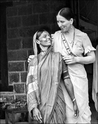 Valu Pawar & Kitty  - August 1938, Ahmednagar, India. (Photo courtesy of MN Publications) 