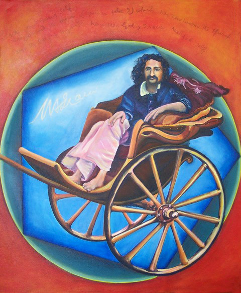 "Baba on the road" 2016 ; Kathleen Gray. Acrylic on canvas