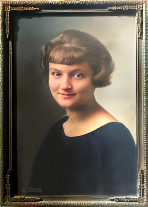 Young Agnes Baron. Image rendition by Anthony Zois.